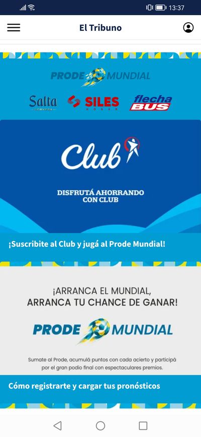 El Tribuno — Prode Mundial Club El Tribuno